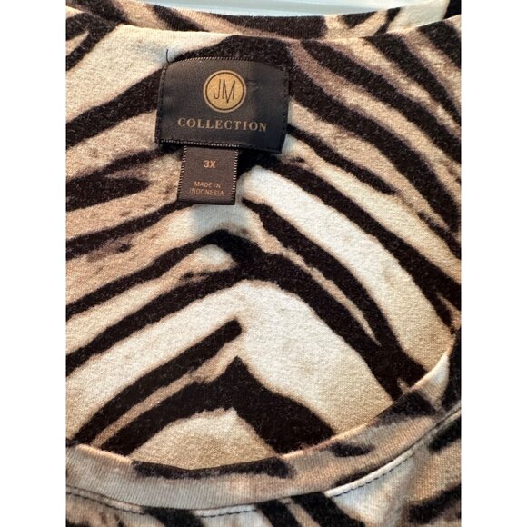 JM Collection Women's Short Sleeve Round Neck Blouse Size 3X - Picture 14 of 16